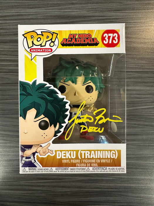 Funko POP! Animation: My Hero Academia - Deku (Training)(Signed/Justin Briner/JSA) #373