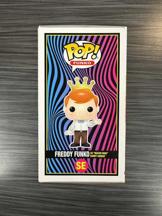 Funko POP! Freddy Funko As "Macho Man" Randy Savage (2022 Blacklight Battle)(2000 PCS)(Damaged Box) #SE