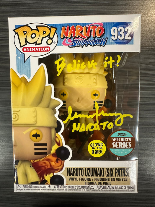 Funko POP! Animation: Naruto Shippuden - Naruto (Sixth Path Sage)(GiTD)(Specialty Series)(Signed/Maile Flanagan/JSA) #932