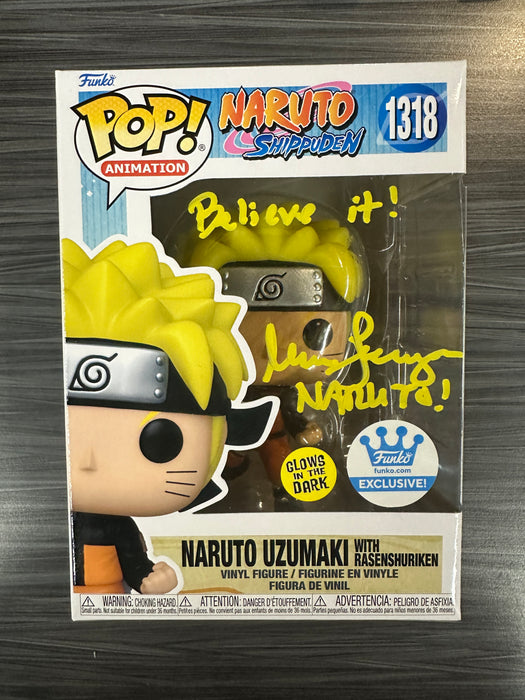 Funko POP! Animation: Naruto Shippuden - Naruto Uzumaki W/Rasenshuriken (GiTD)(Funko)(Signed/Maile Flanagan/JSA) #1318