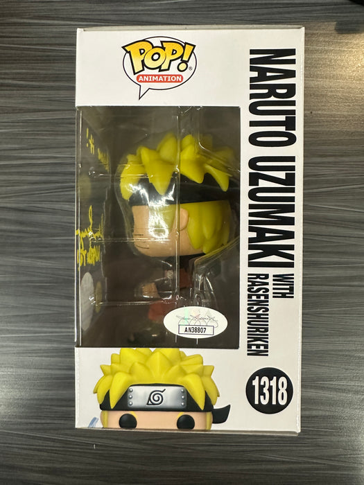 Funko POP! Animation: Naruto Shippuden - Naruto Uzumaki W/Rasenshuriken (GiTD)(Funko)(Signed/Maile Flanagan/JSA) #1318