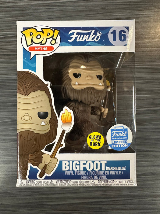 Funko POP! Myths - Bigfoot [Marshmallow] (GiTD)(Funko)(Damaged Box) [A]#16