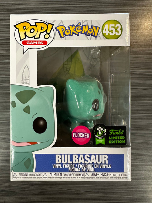 Funko POP! Games: Pokemon - Bulbasaur (Flocked)(2020 ECCC)(Damaged Box) #453