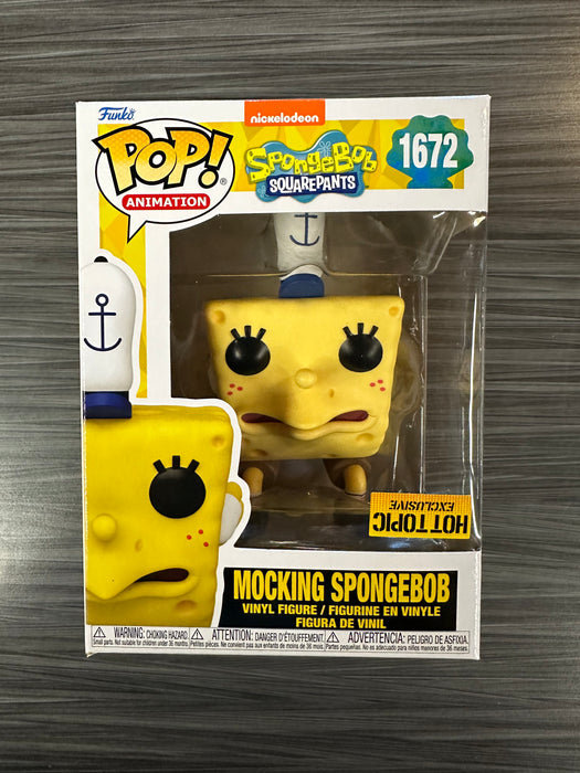 Funko POP! Animation: Spongebob Squarepants - Mocking Spongebob (Upside Down Hot Topic Sticker)(Damaged Box) [A] #1672