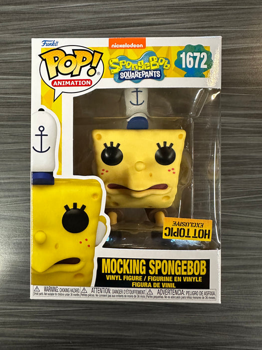 Funko POP! Animation: Spongebob Squarepants - Mocking Spongebob (Upside Down Hot Topic Sticker)(Damaged Box) [B] #1672