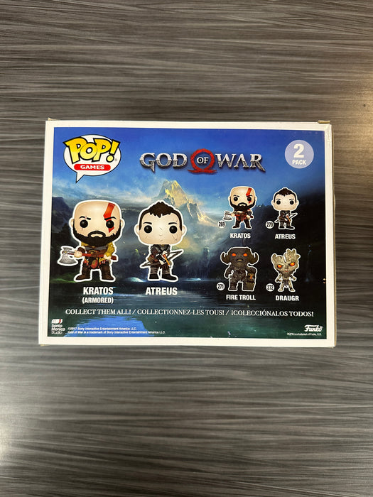 GOD OF WAR/ KRATOS AND ATREUS Funko shops Pop (DAMAGE BOX)