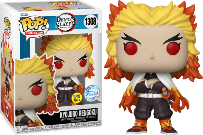 Funko POP! Animation: Demon Slayer - Kyojuro Rengoku (GiTD)(New Special Edition Sticker) #1308