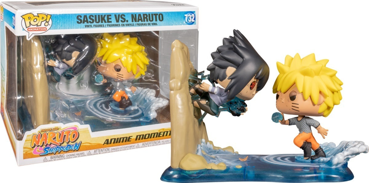 Funko POP! Animation: Naruto Shippuden - Sasuke vs Naruto (GameStop Square Sticker)(Damaged Box) #732