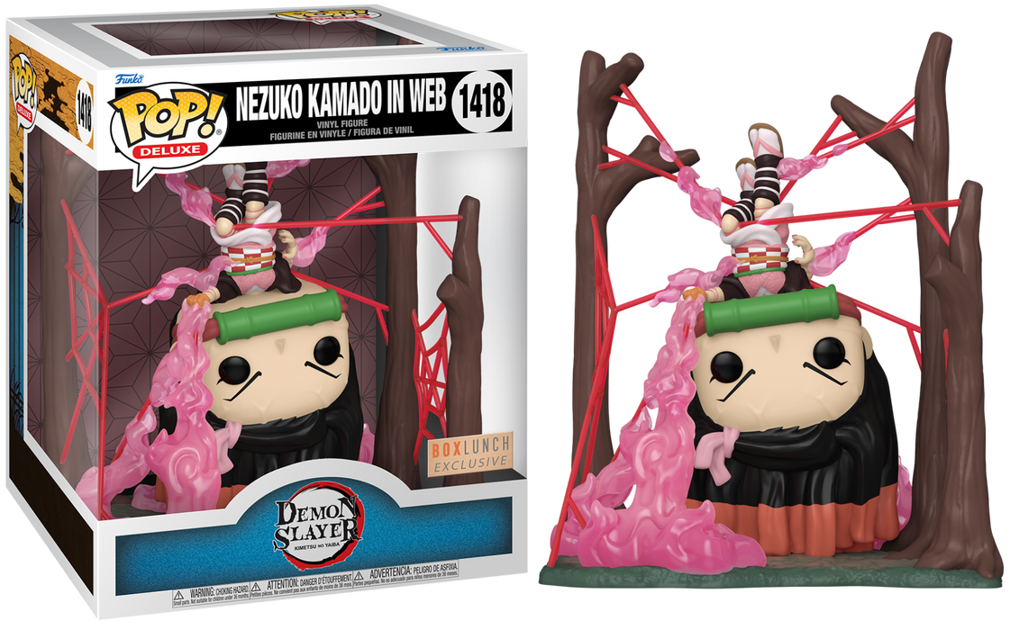 Funko POP! Animation: Demon Slayer - Nezuko Kamado In Web [6 Inch] (GiTD)(BoxLunch)(Damaged Box) #1418