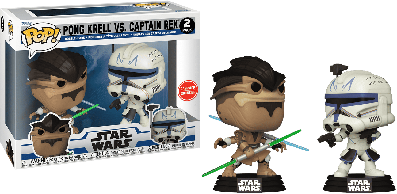 Funko POP! Star Wars: Pong Krell Vs. Captain Rex (GameStop)(Damaged Box) [2-Pack]