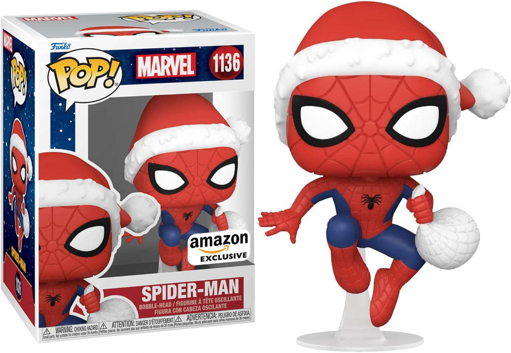 Funko POP! Marvel: Spider-Man [Holiday] (Amazon) #1136