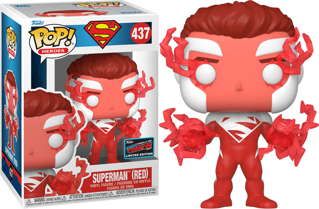 Funko POP! Heroes: Superman - Superman [Red](2022 NYCC)(Damaged Box) #437