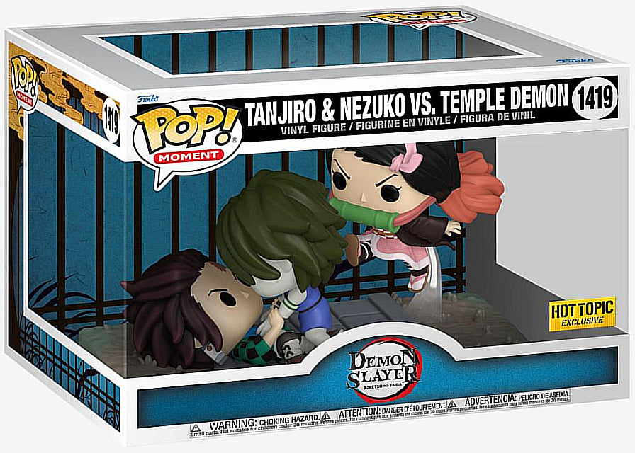 Funko POP! Animation: Moment - Demon Slayer - Tanjiro & Nezuko Vs. Temple Demon (Hot Topic) #1419