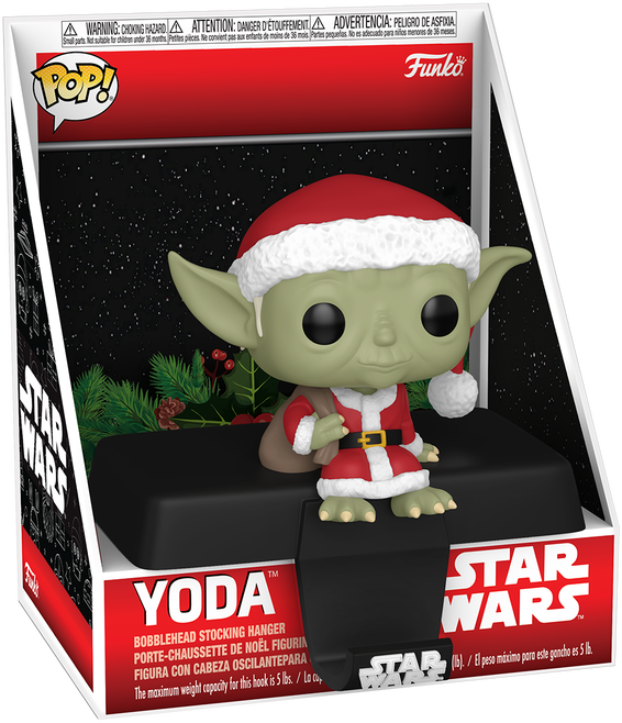 Funko POP! Edge-Sitter: Star Wars - Yoda [Santa] [Stocking Hanger]