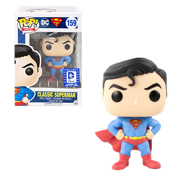 Funko POP! Heroes: DC Superman - Classic Superman (DC Comics Exclusive)(Damaged Box) #159