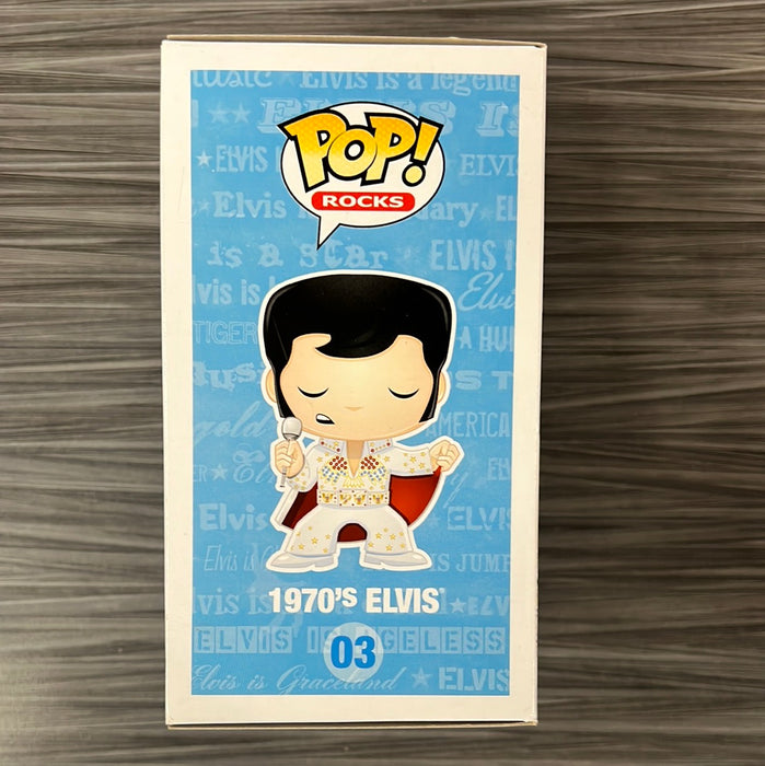 Funko POP! Rocks: Elvis - 1970's Elvis (GiTD)(CHASE)(Damaged Box) #03