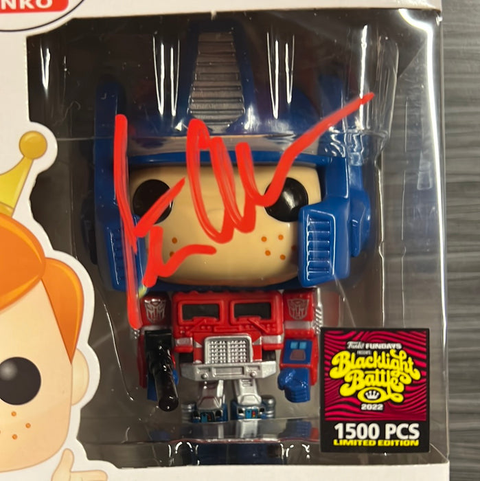 Funko POP! Freddy Funko As Optimus Prime (2022 BlackLight Battle)(1500 PCS)(Signed/Peter Cullen/JSA) #SE