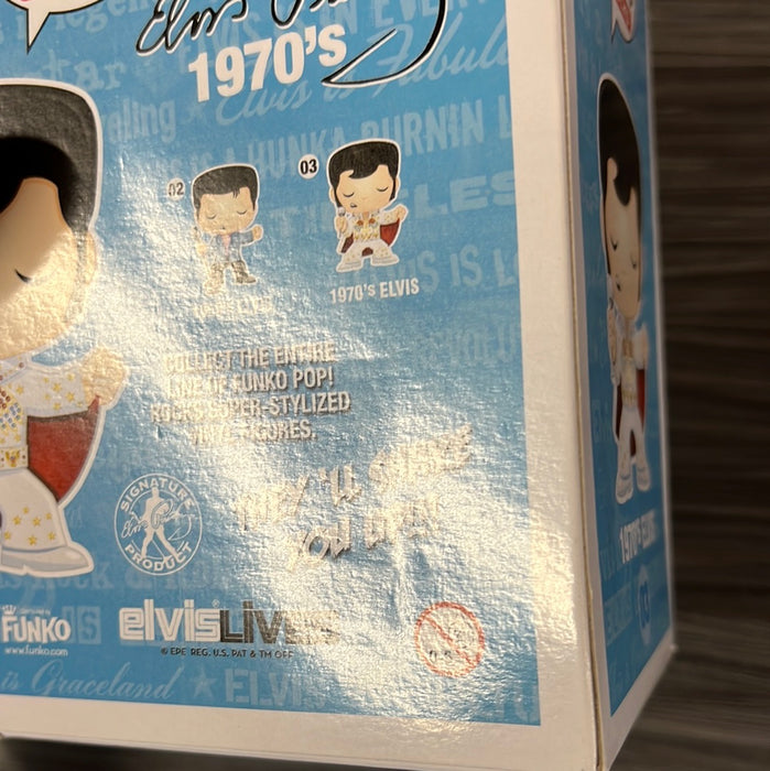 Funko POP! Rocks: Elvis - 1970's Elvis (GiTD)(CHASE)(Damaged Box) #03