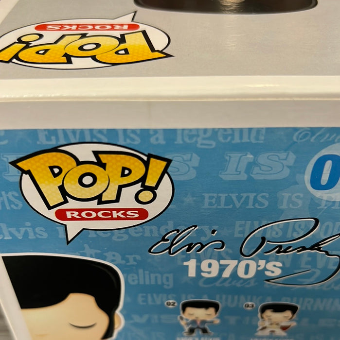 Funko POP! Rocks: Elvis - 1970's Elvis (GiTD)(CHASE)(Damaged Box) #03