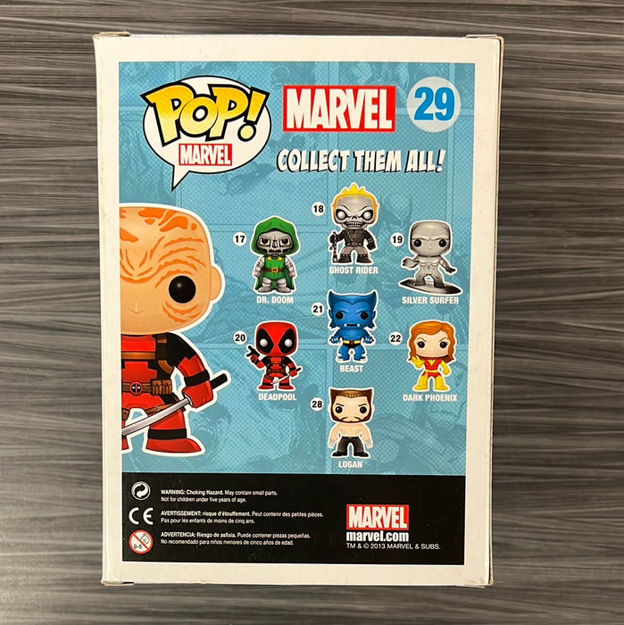 Funko POP! Marvel: Deadpool (Unmasked/Red)(PX Previews)(Damaged Box) [C] #29