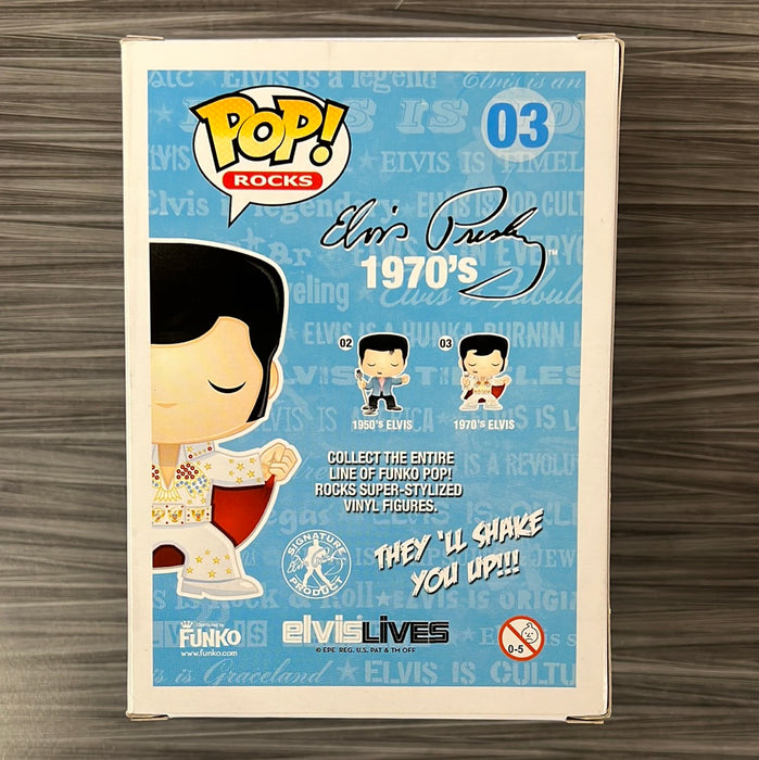 Funko POP! Rocks: Elvis - 1970's Elvis (GiTD)(CHASE)(Damaged Box) #03