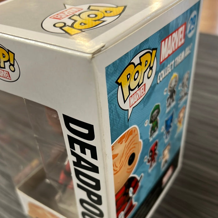 Funko POP! Marvel: Deadpool (Unmasked/Red)(PX Previews)(Damaged Box) [C] #29