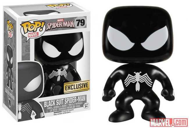 Funko POP! Marvel Spider-Man: Black Suit Spider-Man (Exclusive)(Damaged Box) #79