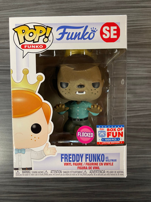 Funko POP! Freddy Funko As Wolfman (Flocked)(2021 Box of Fun/ 1000 PCS)(Damaged Box) [A] #SE