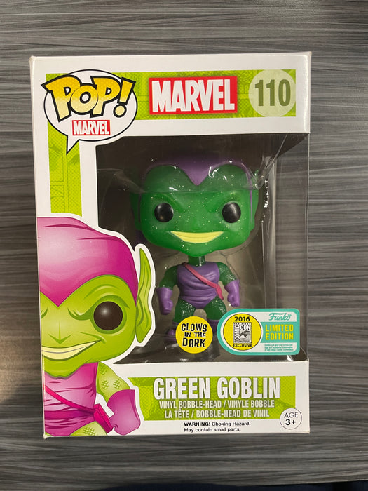 Funko POP! Marvel:  Green Goblin (GiTD)(2016 SDCC)(Damaged Box) #110