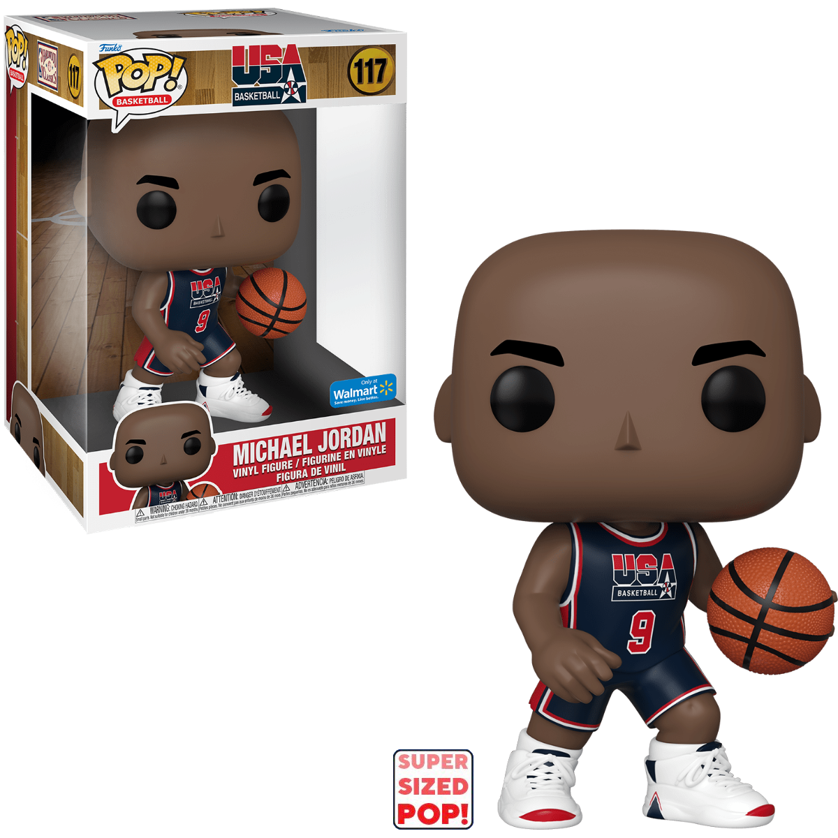 Funko Pop 10” MICHAEL JORDAN #117 USA Basketball Team Walmart