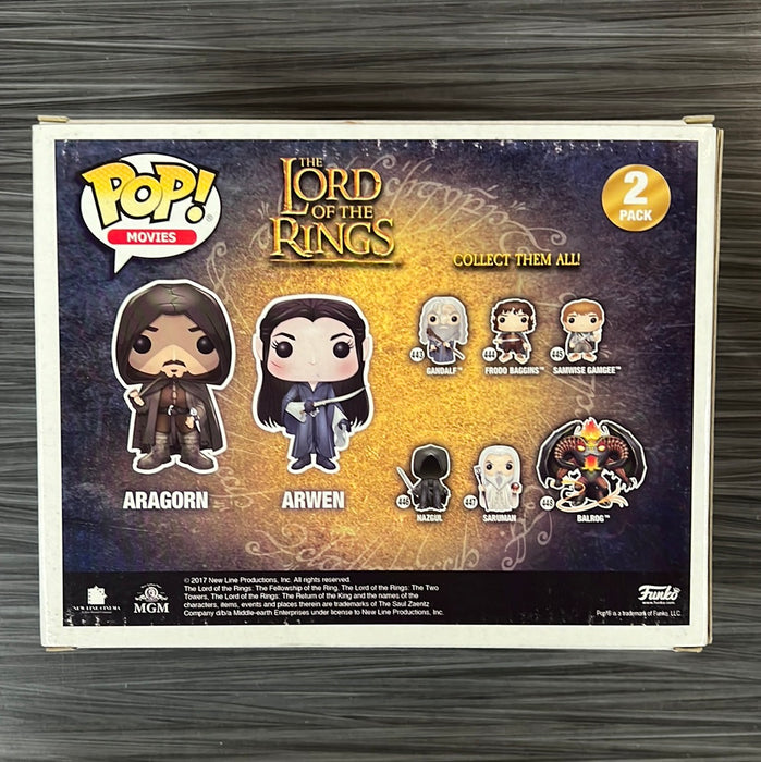 Funko POP! Movies: The Lord of The Rings - Aragorn & Arwen (2017 Summer Convention)(Damaged Box)[2-Pack]