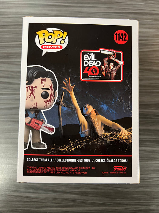 Funko POP! Movies: The Evil Dead 40th Anniversary - Ash (CHASE)(Signed/Bruce Campbell/JSA)[C] #1142