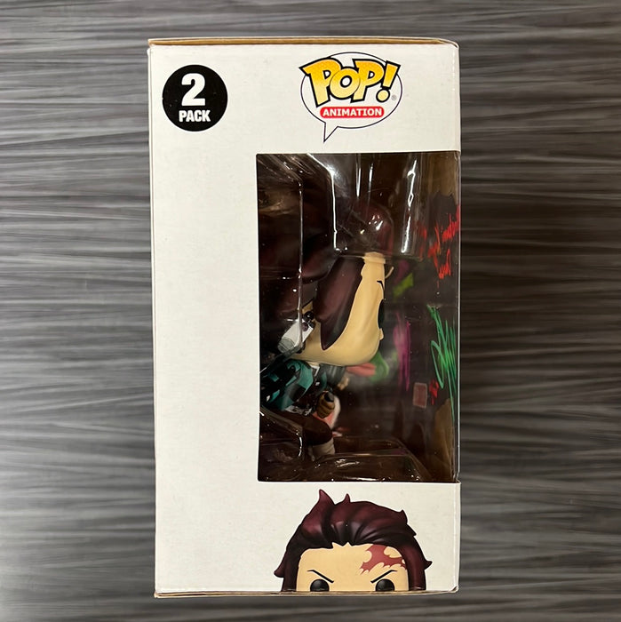 Funko POP! Animation: Demon Slayer - Tanjiro & Nezuko (Target)(Signed — The  Pop Plug