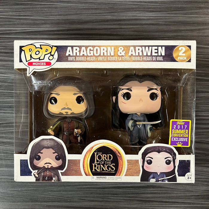 Funko POP! Movies: The Lord of The Rings - Aragorn & Arwen (2017 Summer Convention)(Damaged Box)[2-Pack]