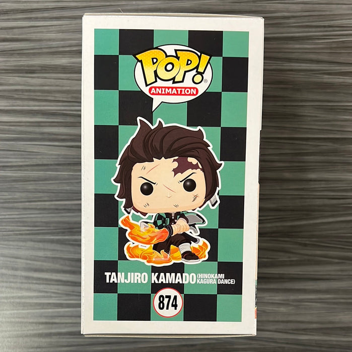 Funko POP! Animation: Demon Slayer - Tanjiro Kamado [Hinokami Kagura Dance](GiTD)(CHASE)(Galactic Toys)(Signed/Zach Aguilar/JSA)[A] #874