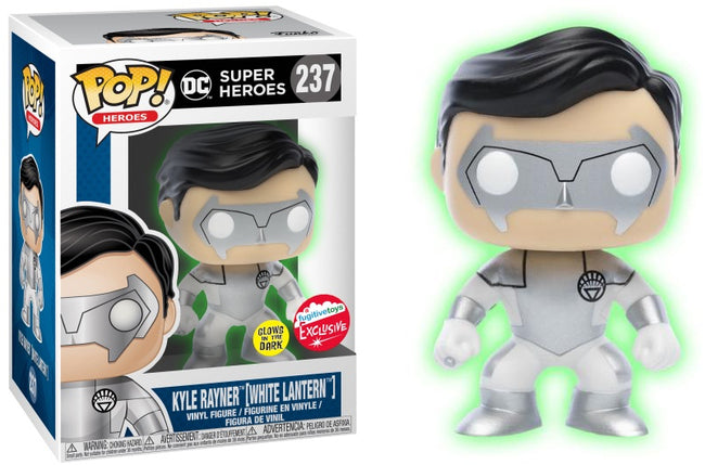 Funko POP! Heroes: Super Heroes - Kyle Rayner White Lantern (GiTD)(Fugitive Toys)(Damaged Box) #237